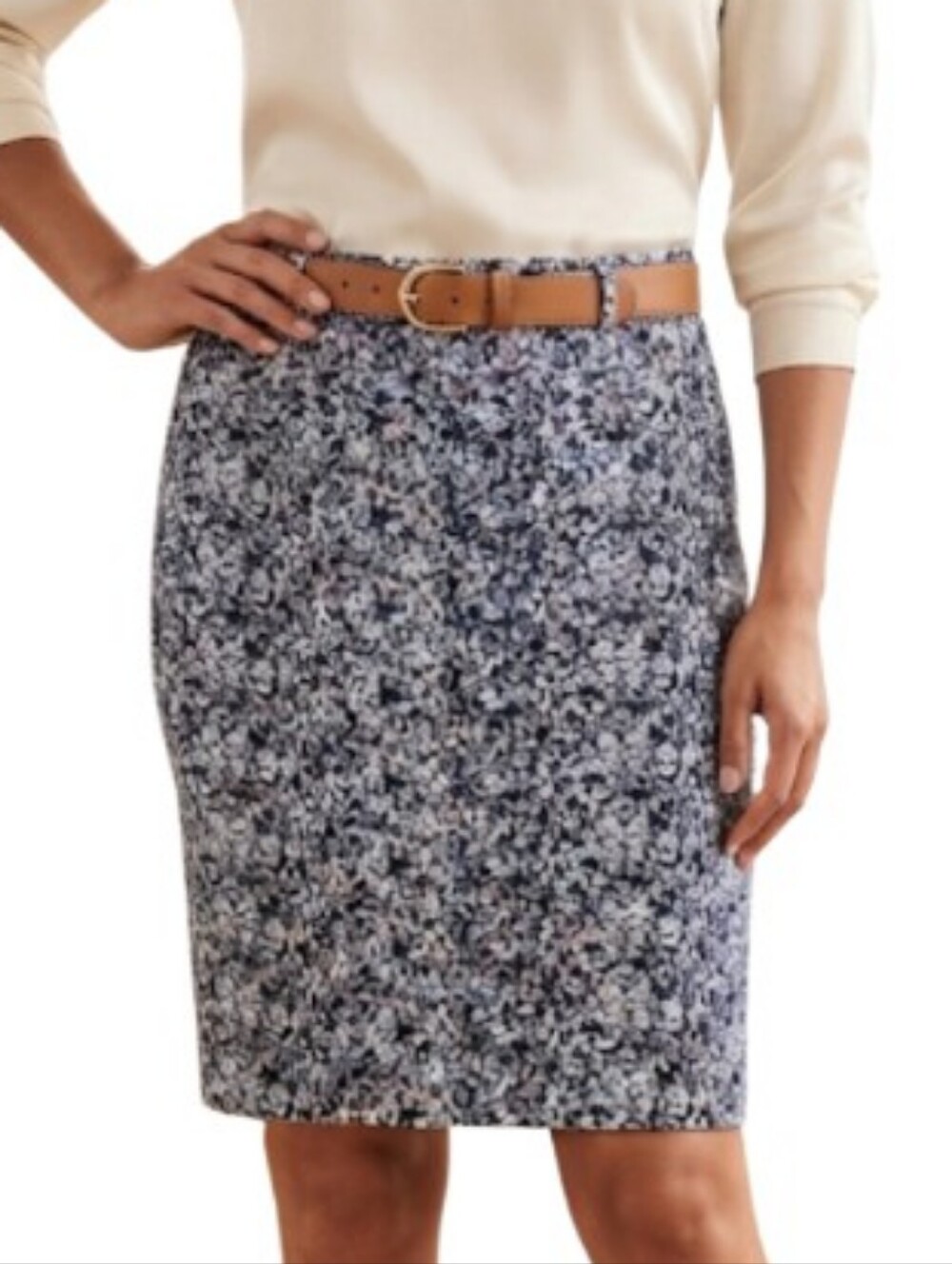 "Banana Republic" Black & White Pencil Skirt – Size 12 Perfect Condition